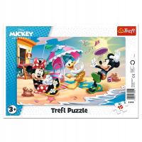 Пазл-рамка 15 "Disney Mickey. Игра на пляже"